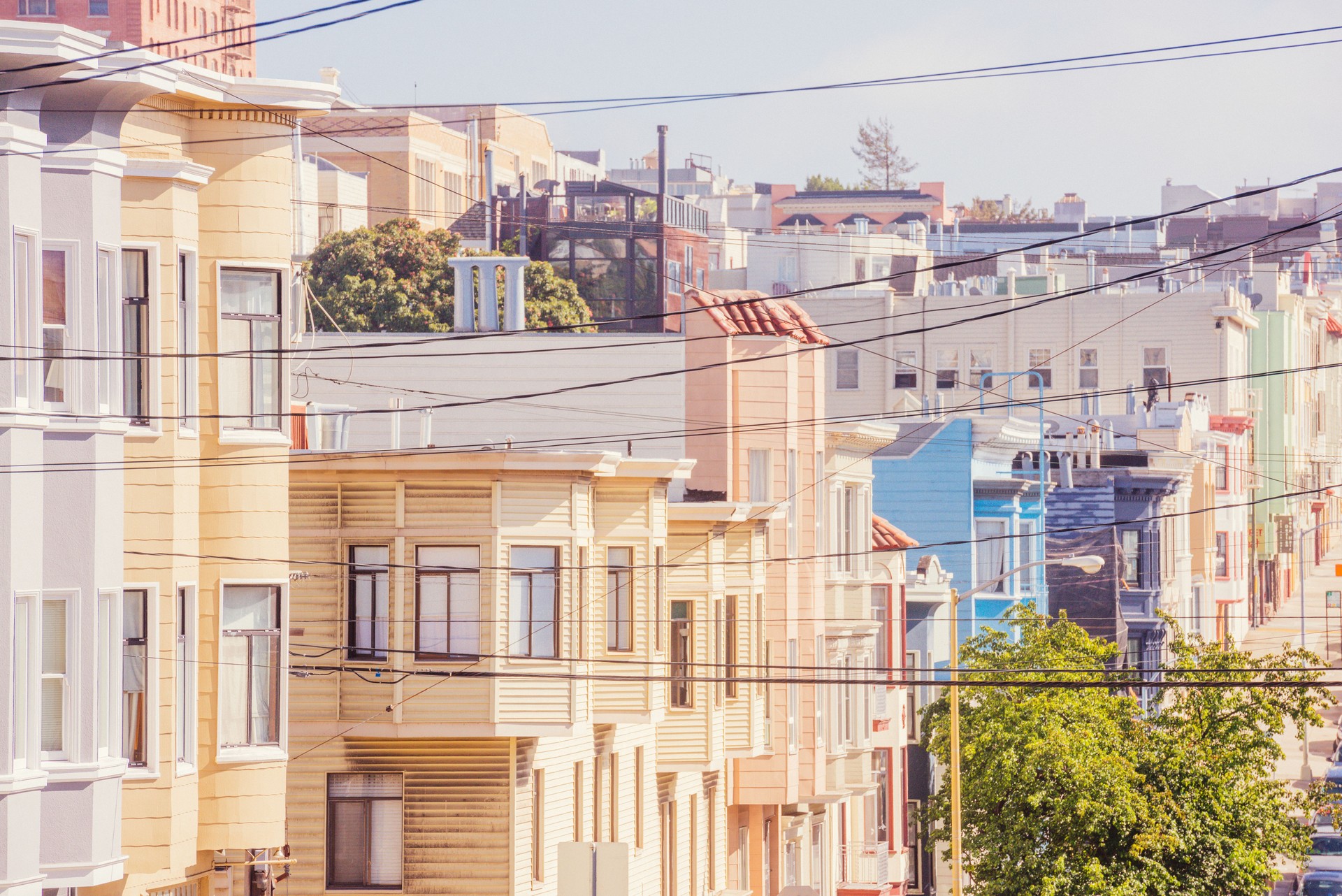 San Francisco California Victorian Architecture Window Details in Russian Hill